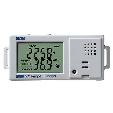 Data Logger, Temp. Range -4 Degrees to 158 Degrees F, Relative Humidity 90% Max, Wireless MPN:MX1101