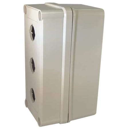 PushButtonEnclosure, 22mm, 3Holes, Plastic MPN:VM733-PBM3