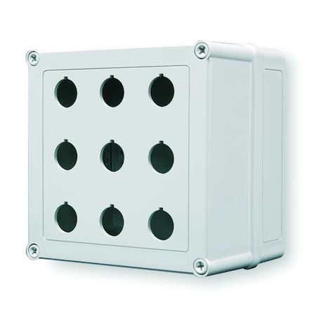 PushButtonEnclosure, 22mm, 9Holes, Plastic MPN:VM775-PBM9