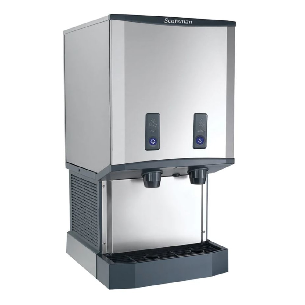 Hoffman Scotsman Meridian Air-Cooled Ice Machine And Water Dispenser, With 40 Lb. Bin, Nugget, 73inH x 21-1/4inW x 24-3/8inD, Silver MPN:HID540AB-1