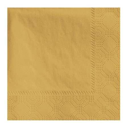 Gold Beverage Napkin, 2Ply, 1/4 Fold, PK250 MPN:180345