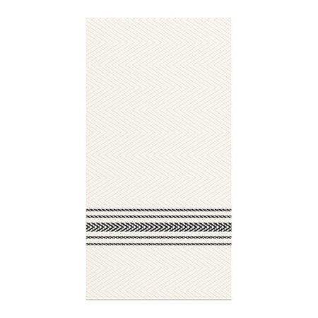 Dinner Napkin, White/Black, 1/8 Fold, PK100 MPN:FP1112