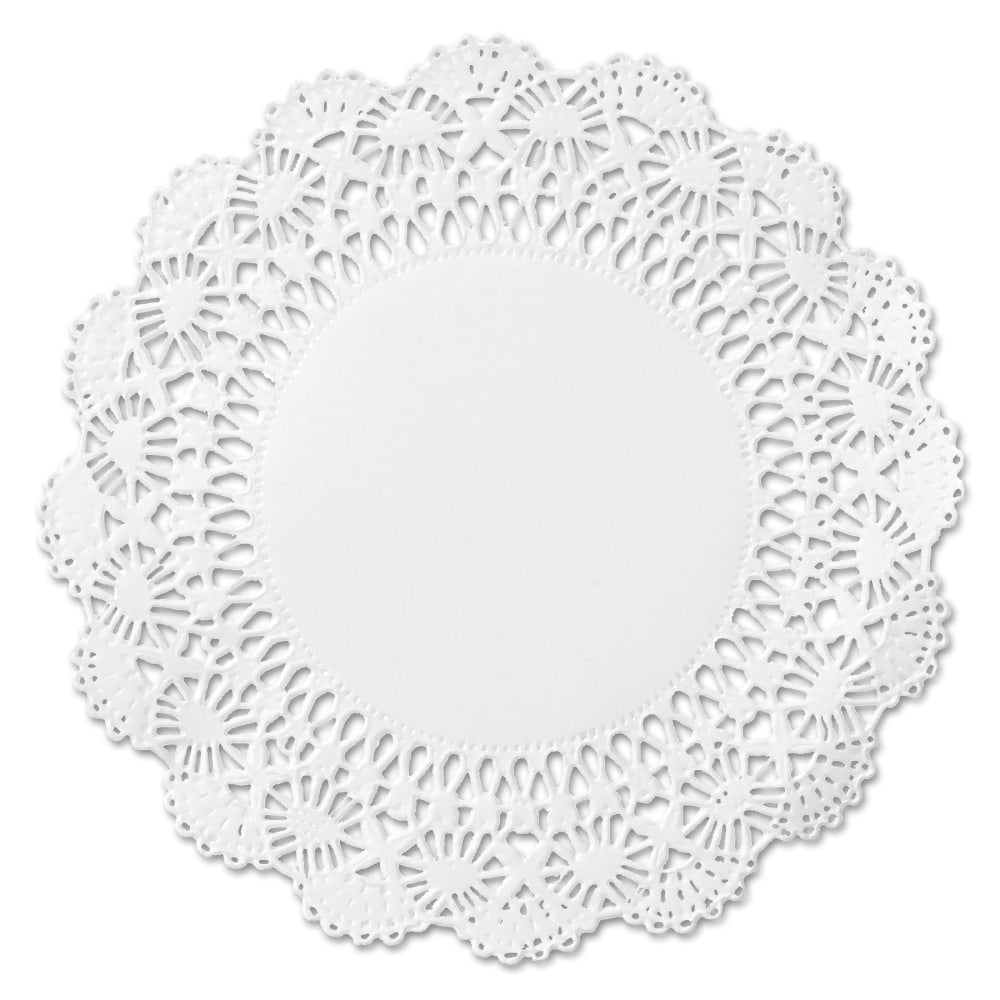 Hoffmaster Cambridge Lace Paper Doilies, 10in Diameter, White, Pack Of 1,000 Doilies (Min Order Qty 3) MPN:500238