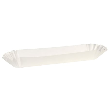 Fluted Hot Dog Tray, White, 10