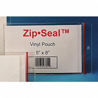 Label Holder Clear Zip Sealed Pouch PK25 MPN:ZSA-58