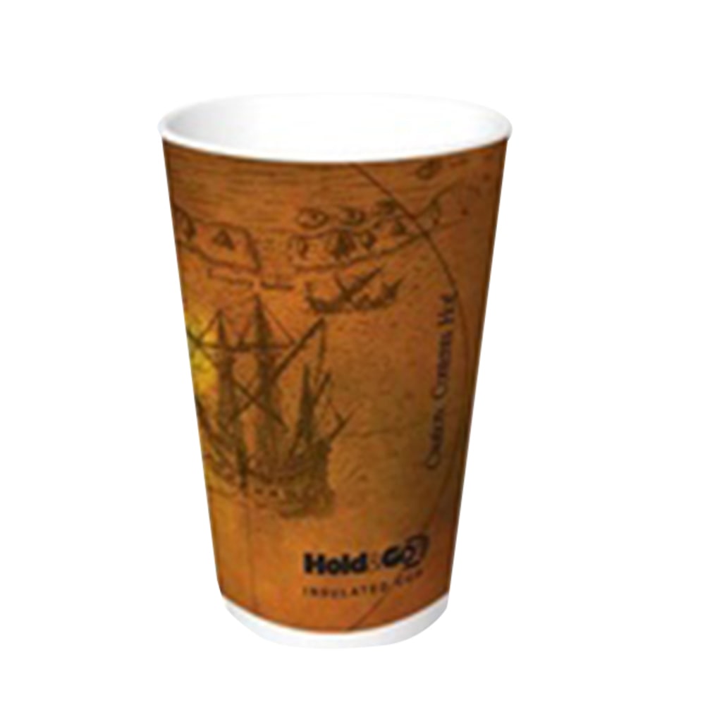 Hold & Go Insulated Paper Hot Beverage Cups, 16 Oz, Brown, Carton Of 600 MPN:SDR16OLDW
