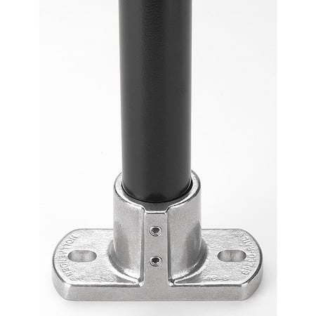 Base Flange Structural Pipe Fitting, Speed-Rail, Aluminum, 1-1/2 in Pipe Size, 6 in Overall L MPN:46-8