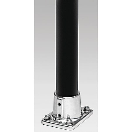 Structural Pipe Fitting, Base Flange, Aluminum, 2 in Pipe Size, 32510 lb Tensile Strength MPN:47-9