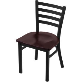 Holland Bar Stool 400 Jackie Dining Chair Dark Cherry Maple Seat Black Wrinkle Finish 40018BWDCMpl