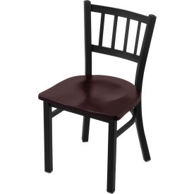 Holland Bar Stool 610 Contessa Dining Chair Dark Cherry Maple Seat Black Wrinkle Finish 61018BWDCMpl