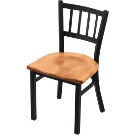 Holland Bar Stool 610 Contessa Dining Chair Medium Maple Seat Black Wrinkle Finish 61018BWMedMpl