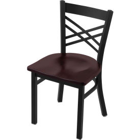 Holland Bar Stool 620 Catalina Dining Chair Dark Cherry Maple Seat Black Wrinkle Finish 62018BWDCMpl