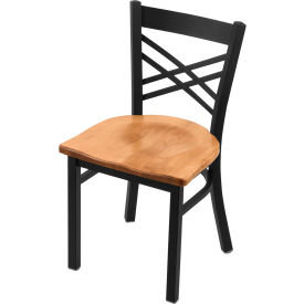 Holland Bar Stool 620 Catalina Dining Chair Medium Maple Seat Black Wrinkle Finish 62018BWMedMpl