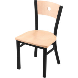Holland Bar Stool 610 Voltaire Dining Chair Natural Maple Seat Black Wrinkle Finish 63018BWNatMplBNatMpl