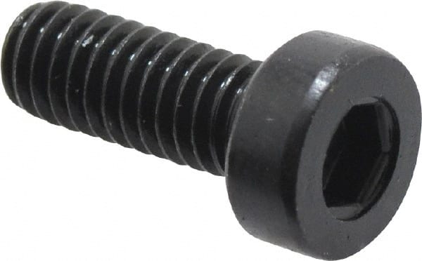 Low Head Socket Cap Screw: M4 x 0.7, 10 mm Length Under Head, Low Socket Cap Head, Hex Socket Drive, Alloy Steel, Black Oxide Finish MPN:69308