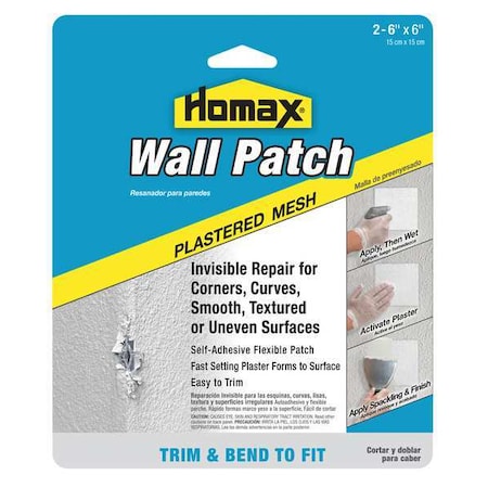 Wall Patch, Self Adhesive, 6x6in, PK2 MPN:2297