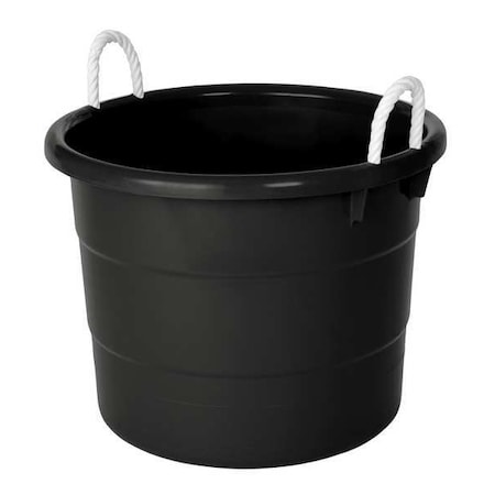 Storage Tub w/ Rope Handles, 18 Gal, Black MPN:0402GRBK.08