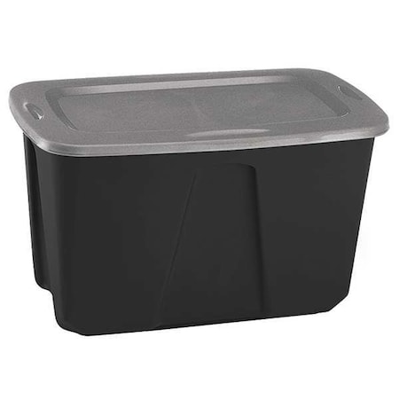 Stackable Storage Tote W/ Lid, 32 gal, 31-7/8 in L x 20 in W x 17-3/4 in H, Gray, Polypropylene MPN:6630GRBKTS.06