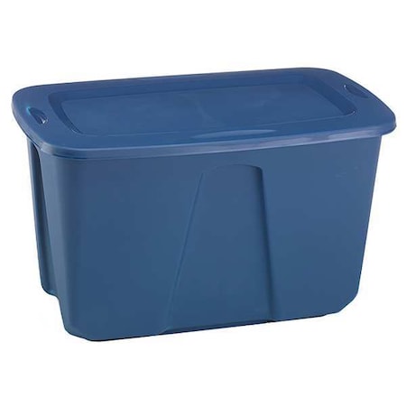 Stack & Nest Storage Tote W/ Lid, 32 gal, 31-7/8 in L x 20 in W x 17-3/4 in H, Blue, Polypropylene MPN:6630GRRB.06