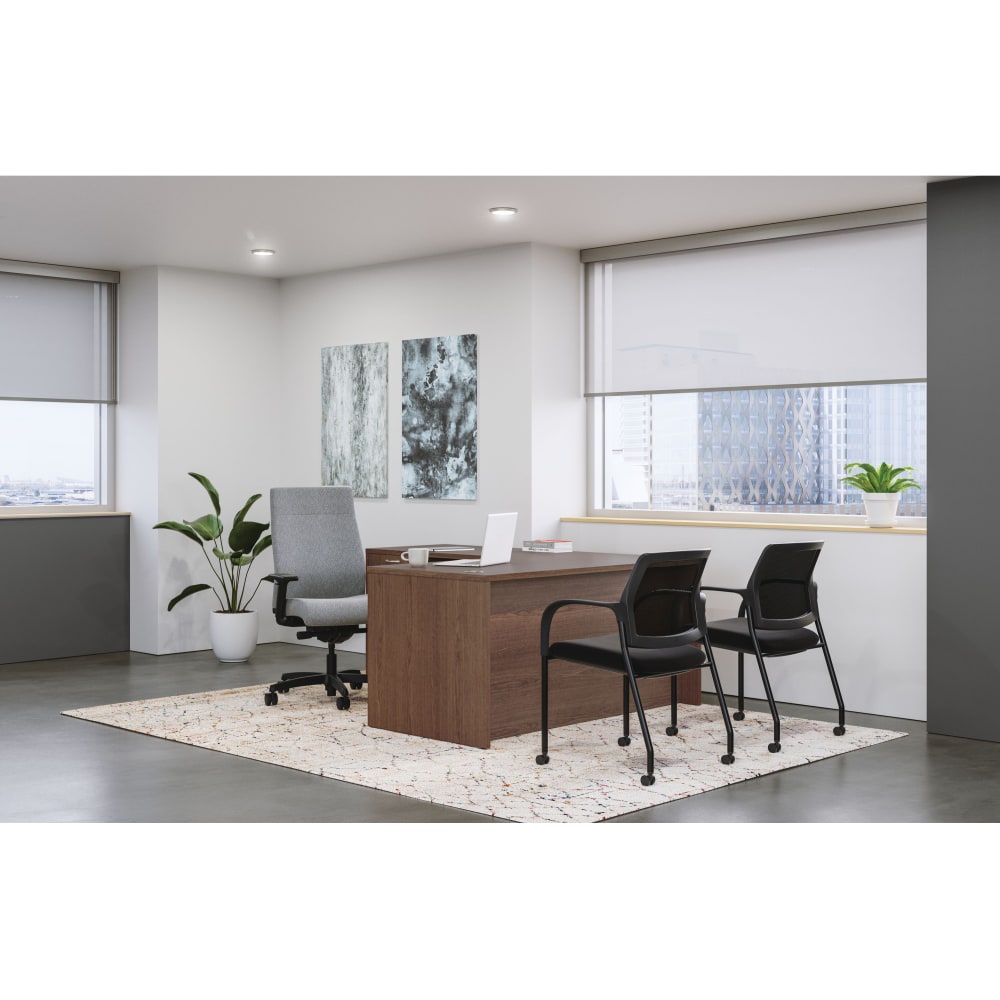 HON Mod 60inW L-Station Computer Desk With Single Pedestal, Sepia Walnut MPN:HONL6072L1BBFSE