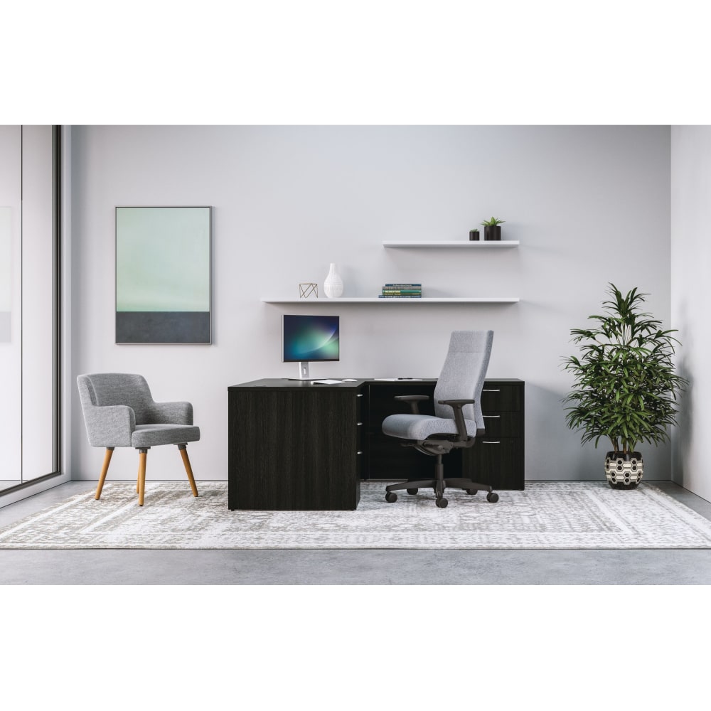 HON Mod 60inW L-Station Computer Desk, Oak MPN:HONL6072L2BBFJA