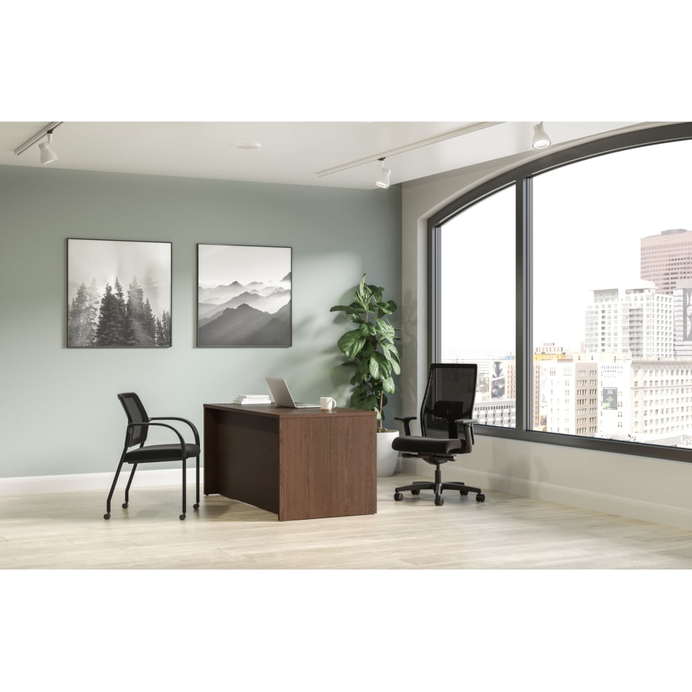 HON 60inW Mod Computer Desk, Sepia Walnut MPN:HONLDS6030BBFSE