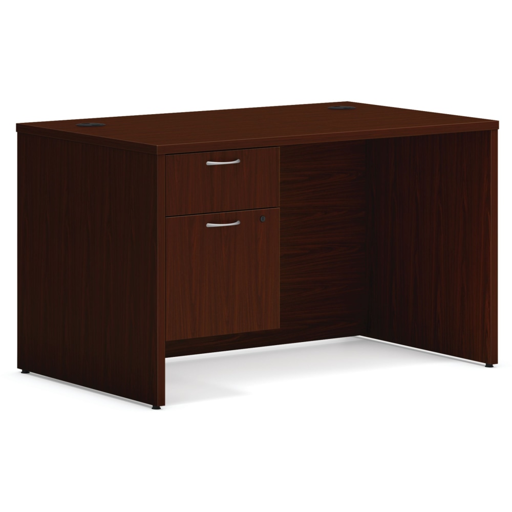 HON 48inW Mod Computer Desk With Hanging Storage Pedestal, Traditional Mahogany MPN:HONMOD016