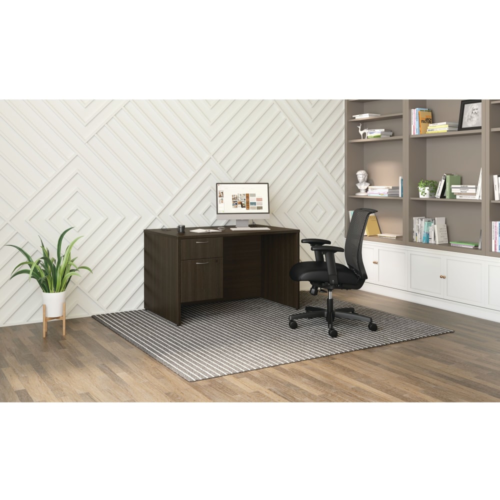 HON Mod 48inW Computer Desk With Hanging Storage Pedestal, Java Oak MPN:HONMOD020
