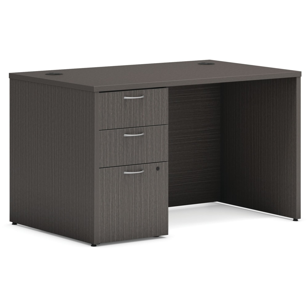 HON Mod 48inW Computer Desk With 3-Drawer Pedestal, Slate Teak MPN:HONMOD172