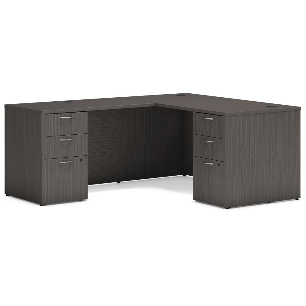HON Mod 60inW L-Station Computer Desk, Slate Teak MPN:HONMOD187