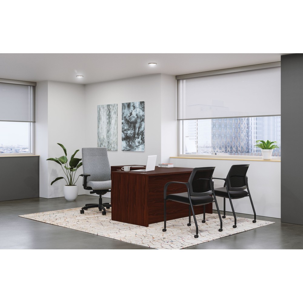 HON Mod 60inW L-Station Computer Desk With Single Pedestal, Traditional Mahogany MPN:HONMOD193