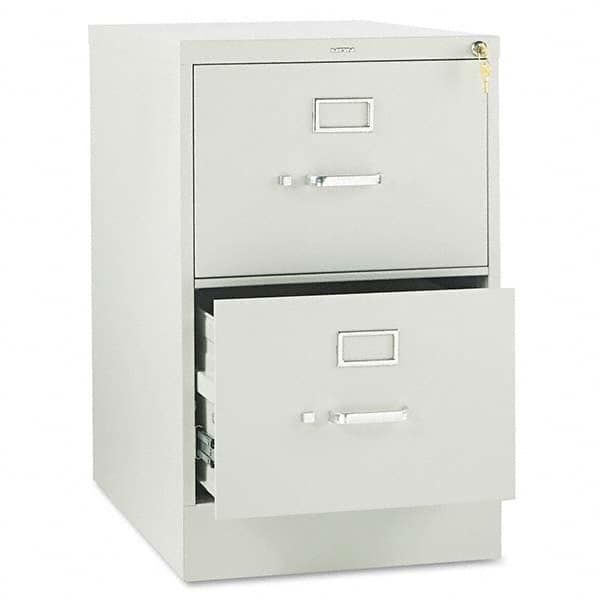 Vertical File Cabinet: 2 Drawers, Steel, Light Gray MPN:HON312CPQ