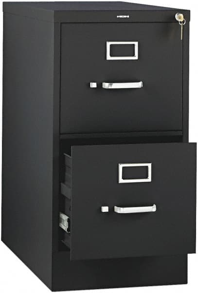 Vertical File Cabinet: 2 Drawers, Steel, Black MPN:HON312PP