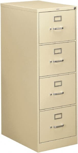 Vertical File Cabinet: 4 Drawers, Steel, Putty MPN:HON314CPL