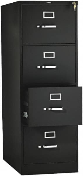 Vertical File Cabinet: 4 Drawers, Steel, Black MPN:HON314CPP