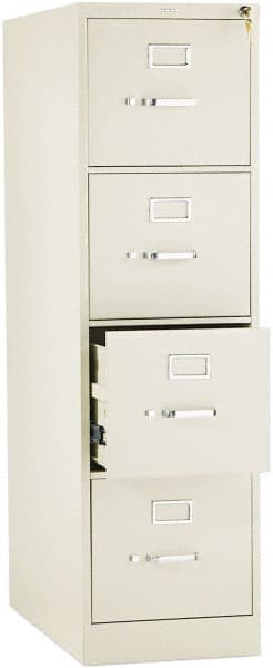 Vertical File Cabinet: 4 Drawers, Steel, Putty MPN:HON314PL