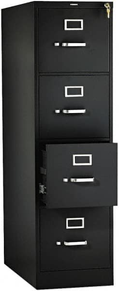 Vertical File Cabinet: 4 Drawers, Steel, Black MPN:HON314PP