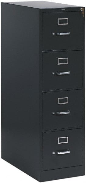 Vertical File Cabinet: 4 Drawers, Steel, Charcoal MPN:HON314PS