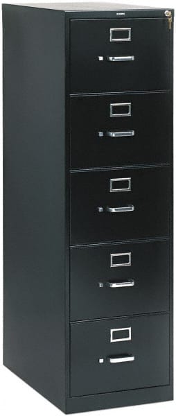 Vertical File Cabinet: 5 Drawers, Steel, Black MPN:HON315CPP