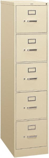 Vertical File Cabinet: 5 Drawers, Steel, Putty MPN:HON315PL