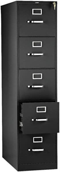 Vertical File Cabinet: 5 Drawers, Steel, Black MPN:HON315PP