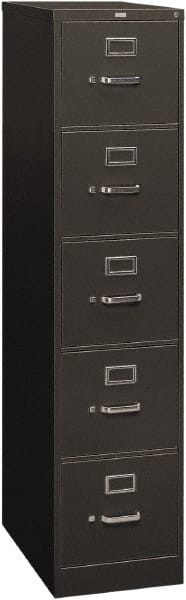 Vertical File Cabinet: 5 Drawers, Steel, Charcoal MPN:HON315PS