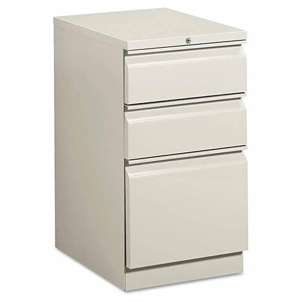 Pedestal File Cabinet: 3 Drawers, Steel, Light Gray MPN:HON33720RQ