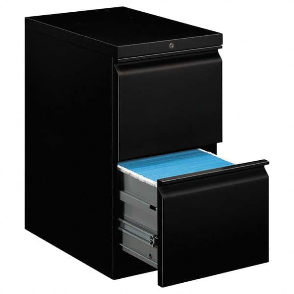 Pedestal File Cabinet: 2 Drawers, Steel, Black MPN:HON33823RP