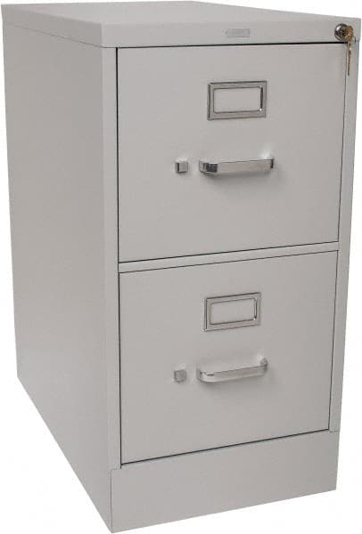 Vertical File Cabinet: 2 Drawers, Steel, Light Gray MPN:HON512PQ