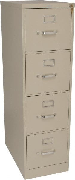 Vertical File Cabinet: 4 Drawers, Steel, Putty MPN:HON514PL