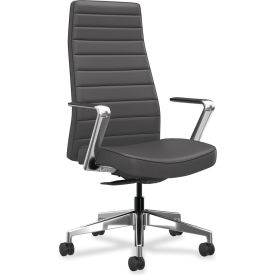 HON® Cofi Executive High Back Chair Supports Up to 300 lb Graphite/Aluminum HONCEUW0PU19C4P