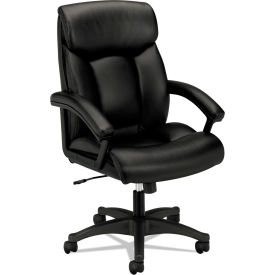 HON® HVL151 Executive High-Back Leather Chair 250 lb Capacity 17.75