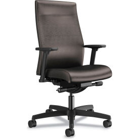 HON® Ignition 2.0 Upholstered Mid-Back Task Chair With Lumbar Vinyl Seat/Back Black HONI2UL2AU10TK