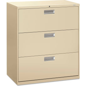 HON® Brigade 600 Series Lateral File 3 Legal/Letter-Size File Drawers Putty 36